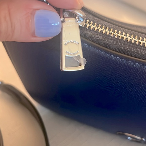 Coach Navy Hobo Crossbody Bag with 2 Straps - Picture 9 of 11